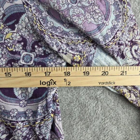 Chico's Paisley Scoop Neck Top, Small - Picture 7 of 7